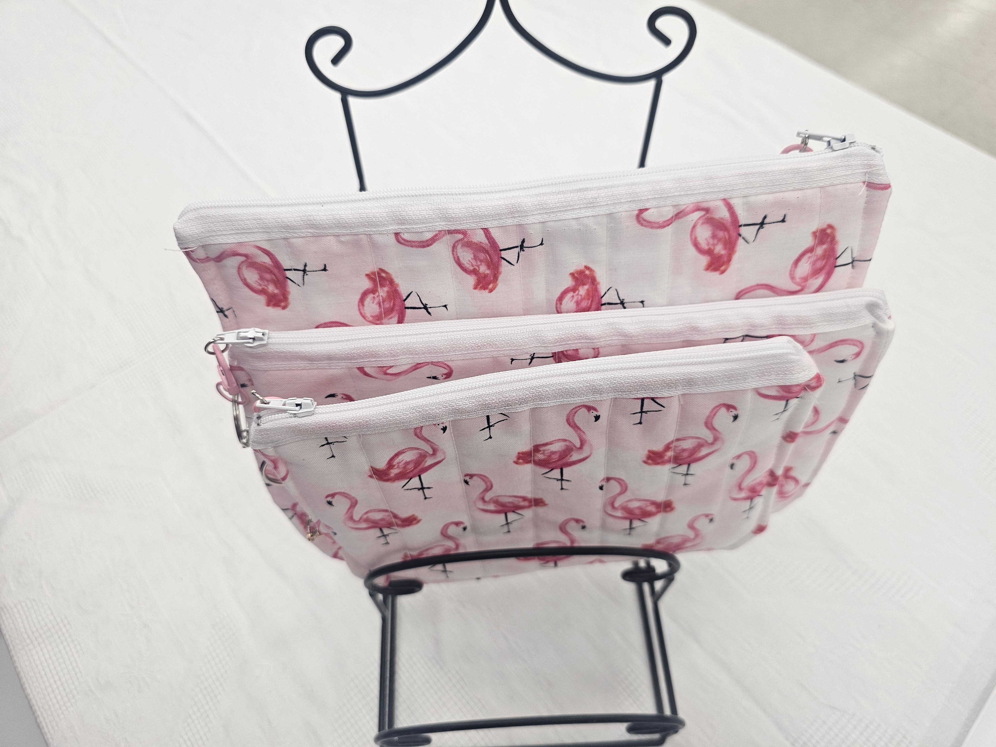 Everyday Essentials Flamingo zipper pouches