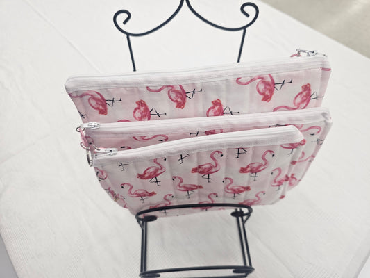 Everyday Essentials Flamingo zipper pouches
