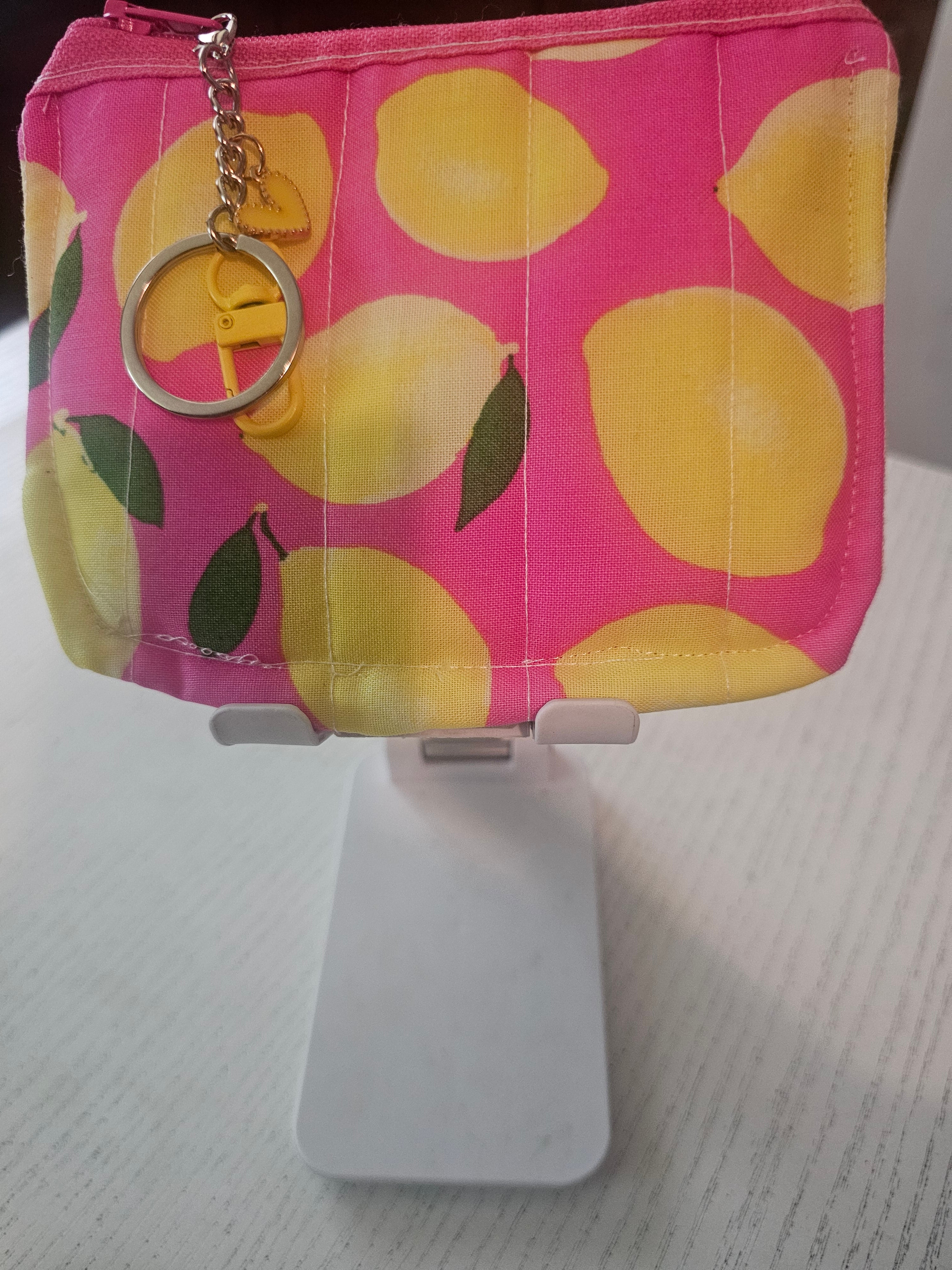 Lemon squeezed keychain wallet