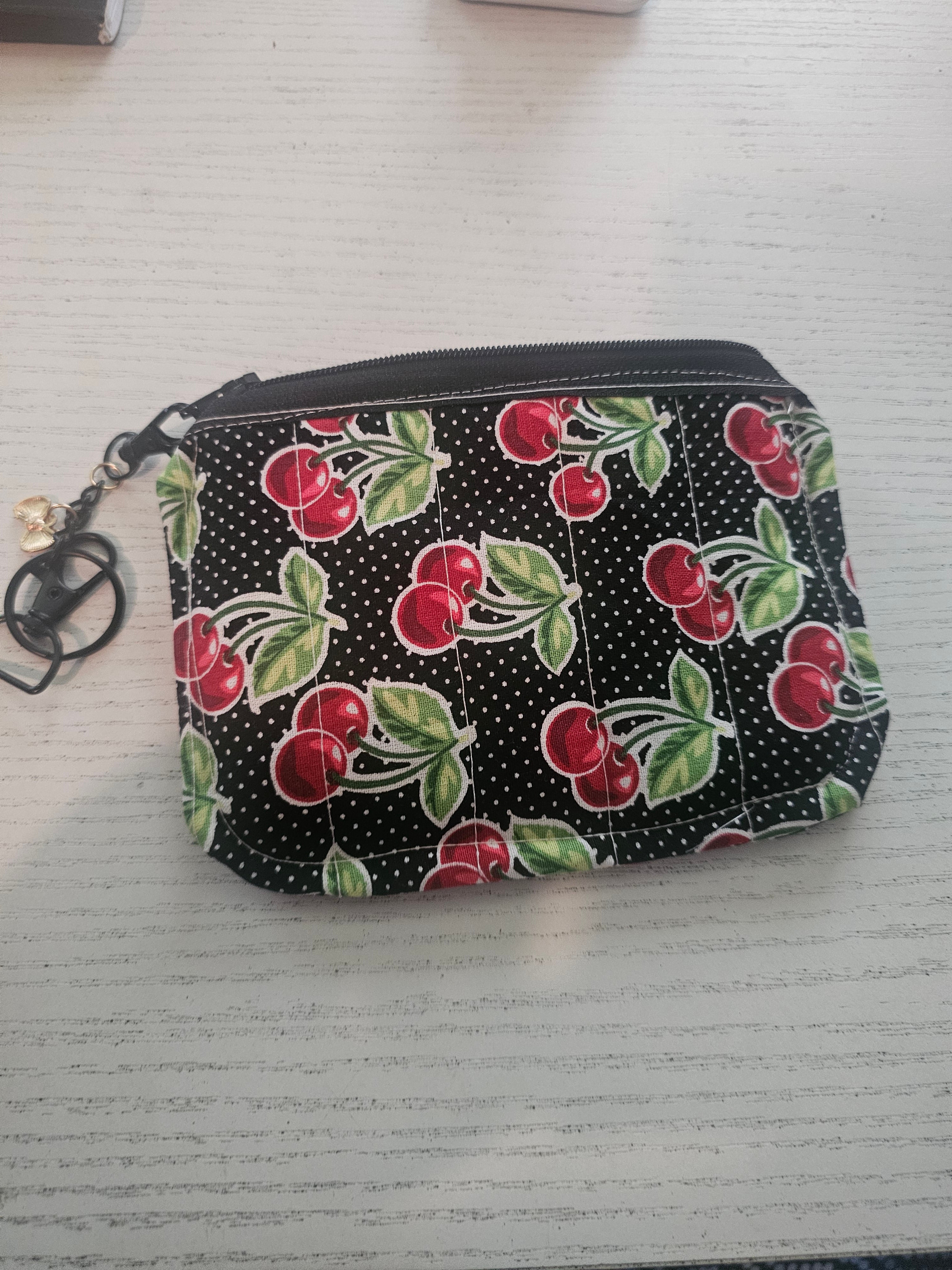 Cherry Keychain wallet matching set