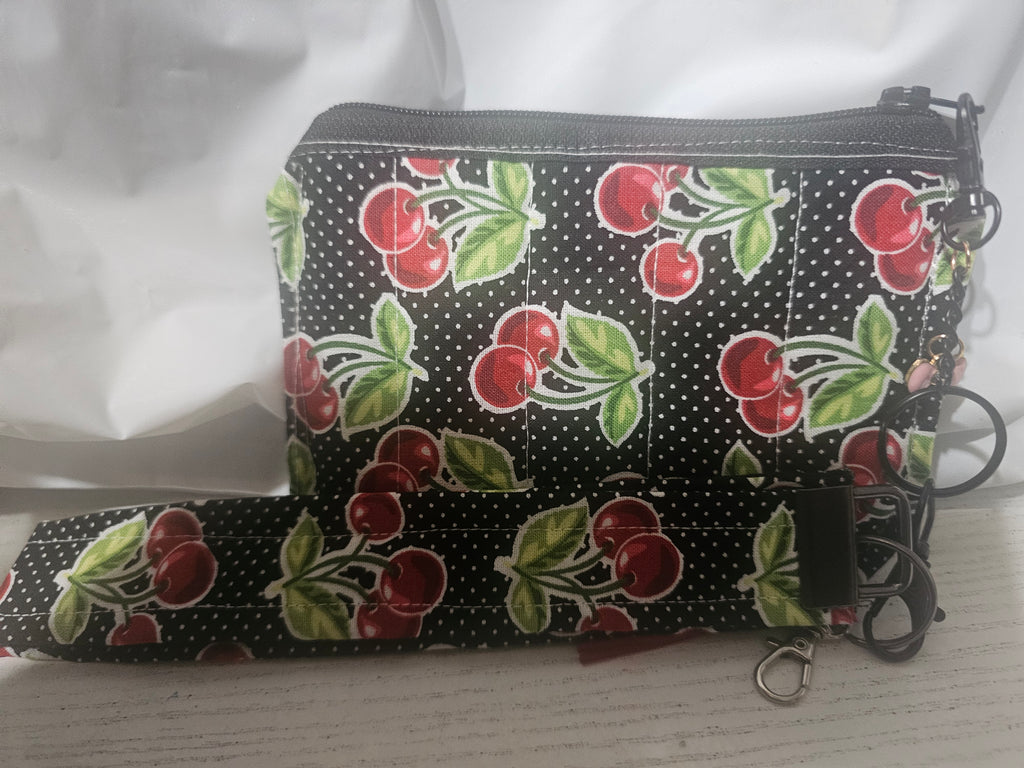 Cherry Keychain wallet matching set