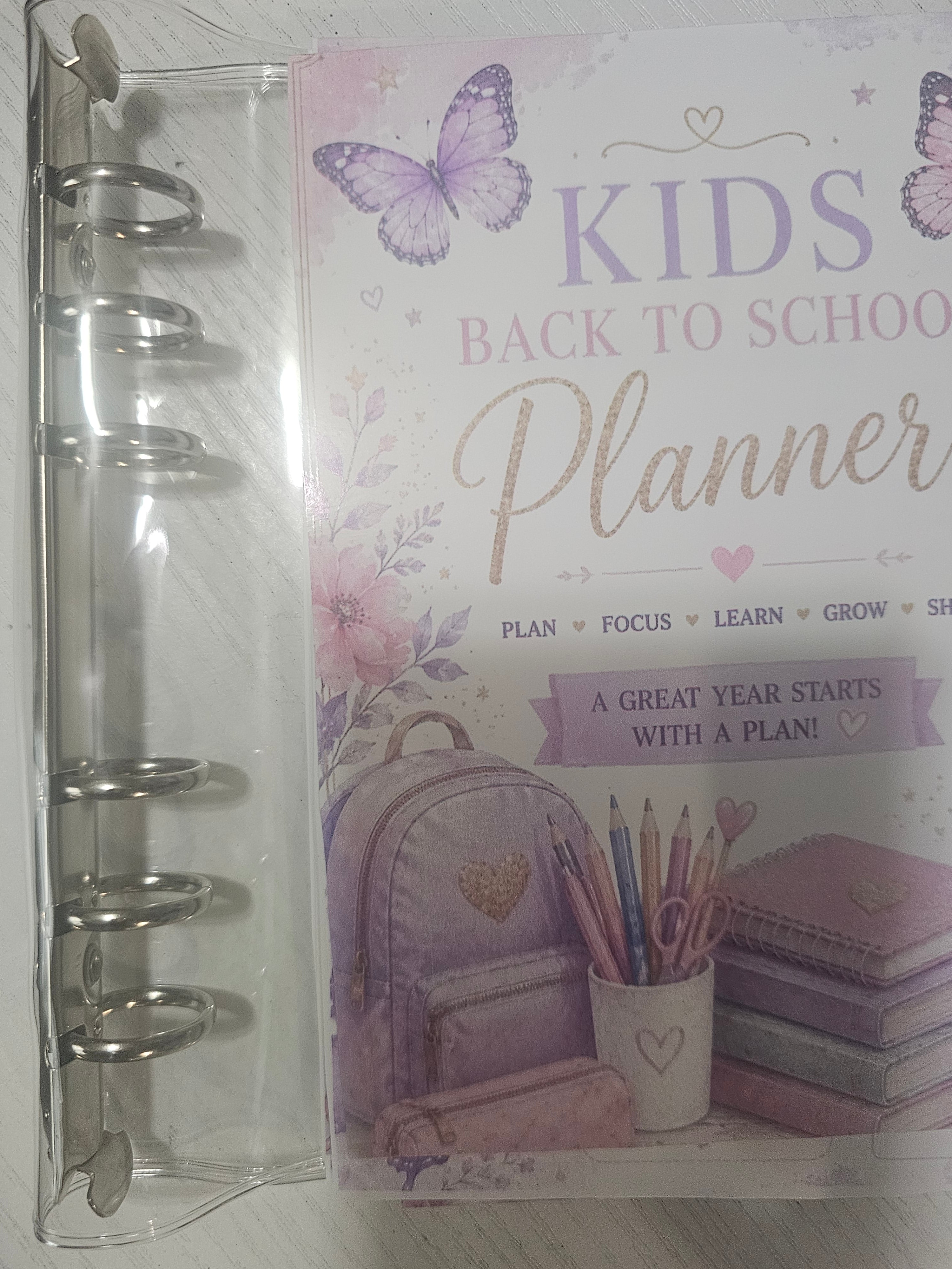 Kids back to school planner