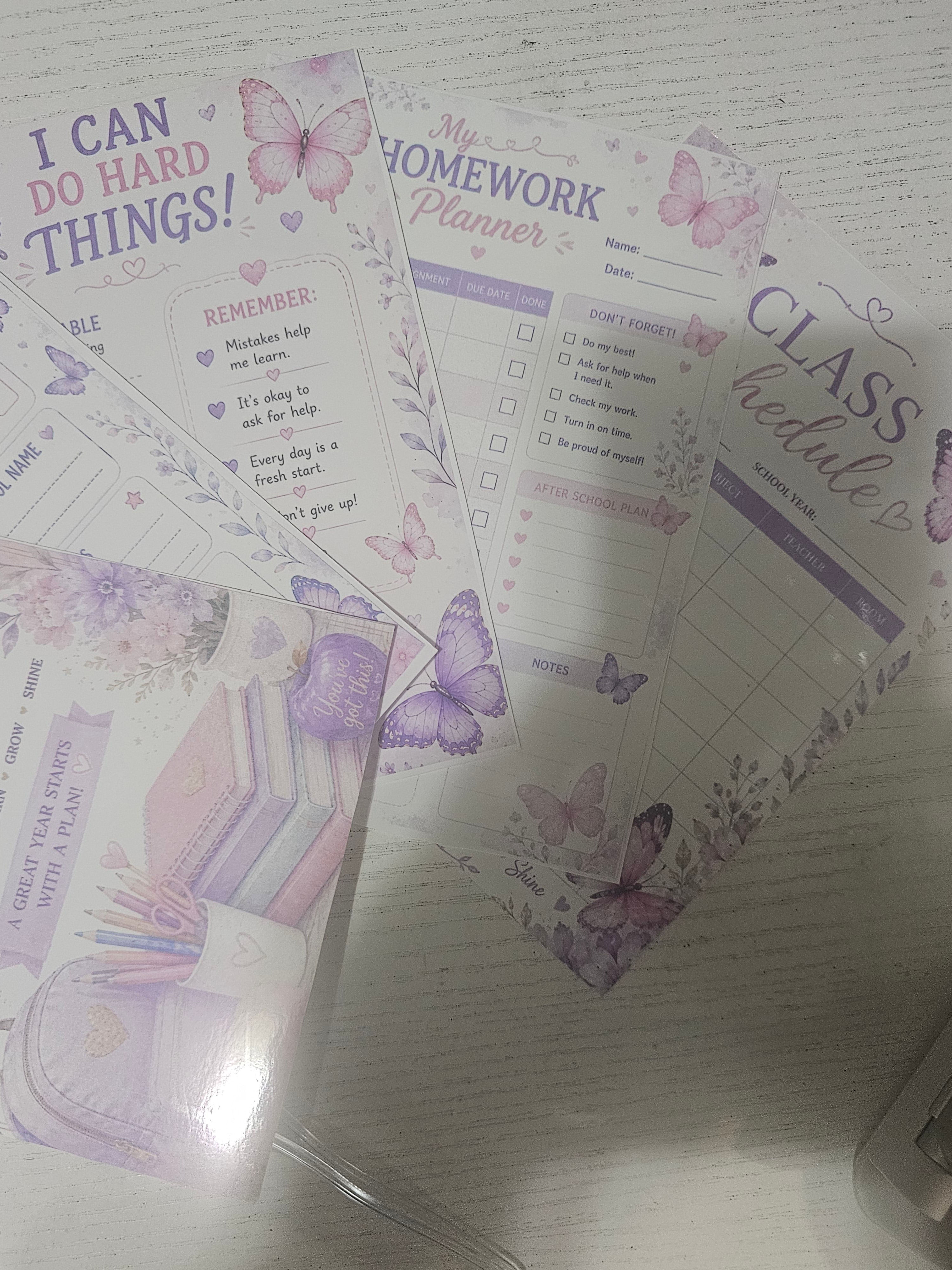 Kids back to school planner