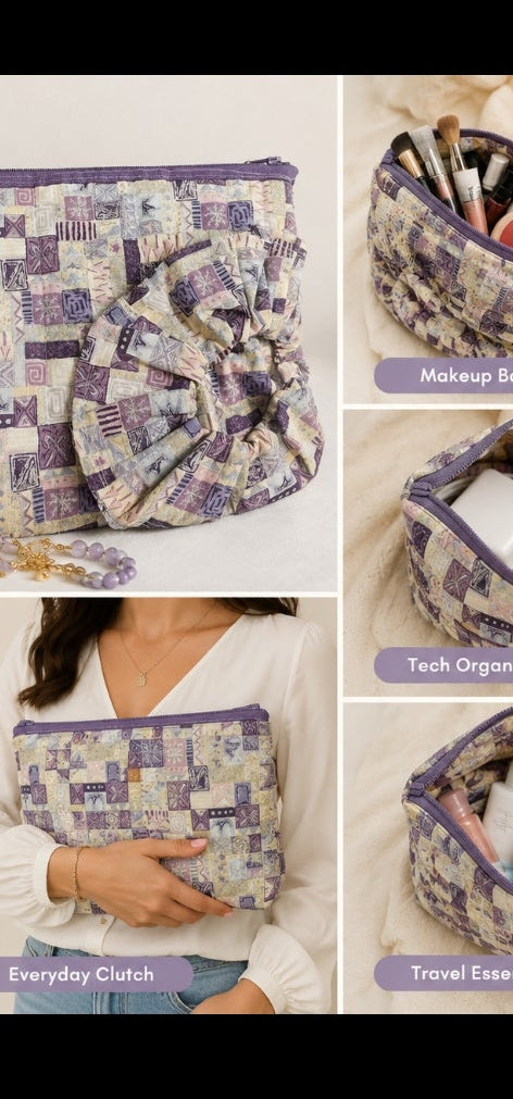 Clutch zipper pouch