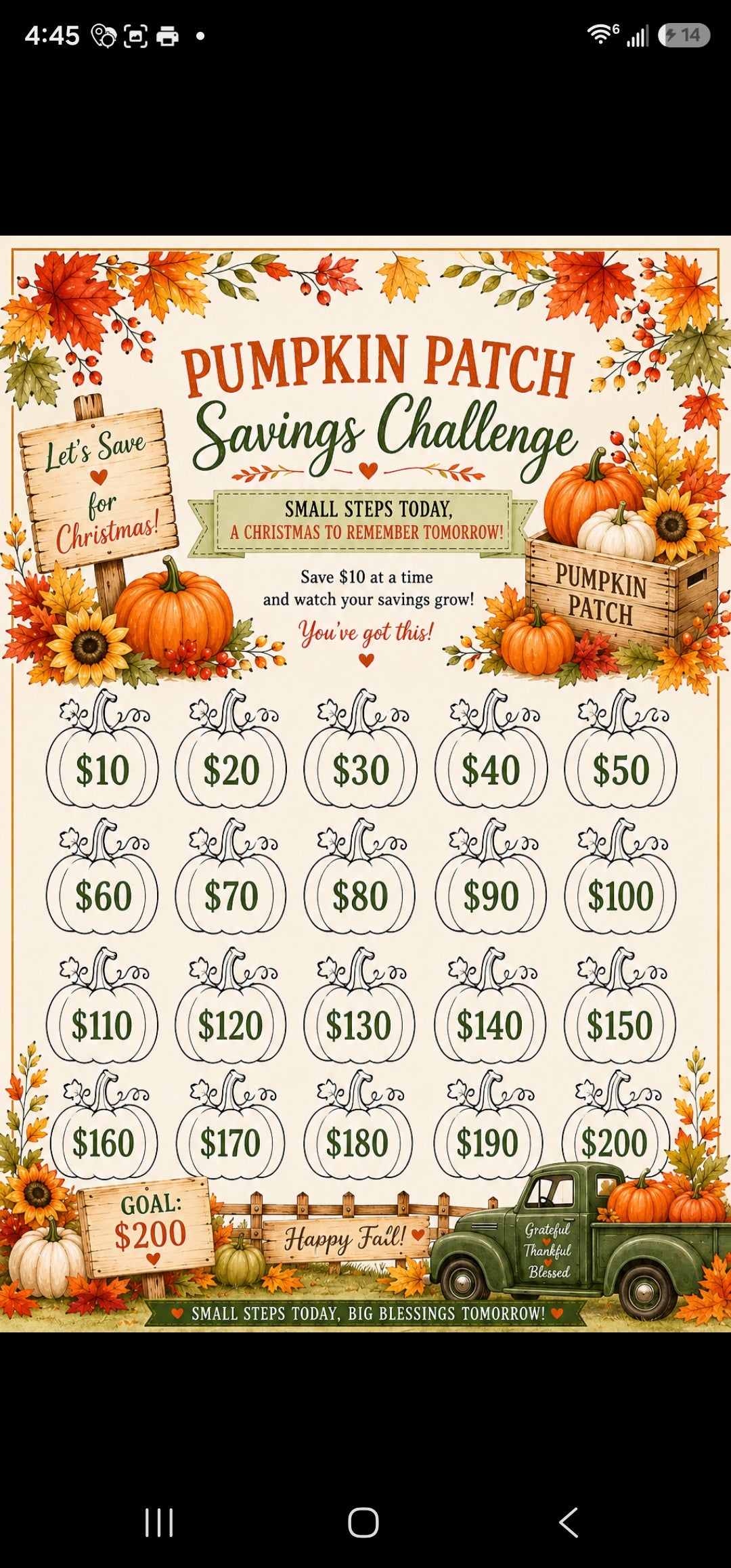 Fall savings challenges