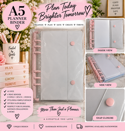 A5 binder A5 6-Ring Planner & Savings Binder